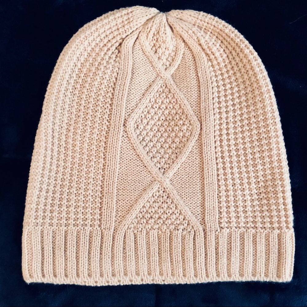 Pink knit hat!